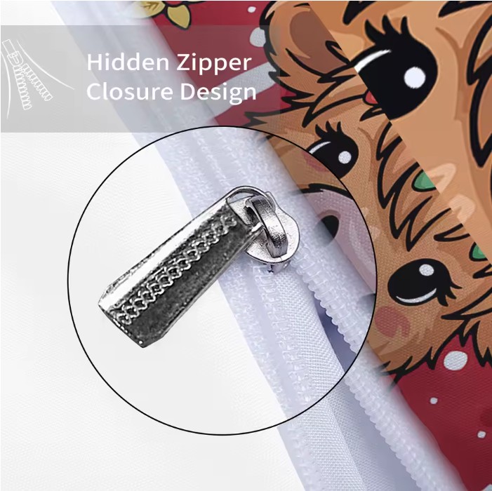 3pcs Christmas Highland Cow Quilt Set – Soft, Washable Holiday Bedding - Image 5